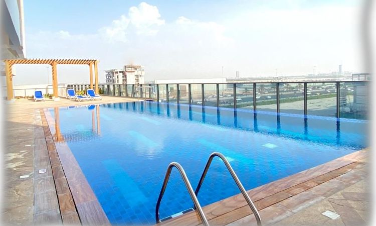 Al-Waleed-Garden-Apartments-At-Al-Jaddaf-Pool-Area-1