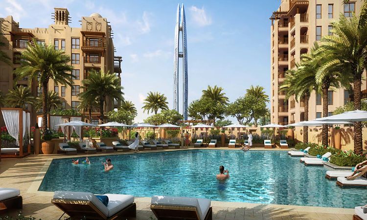 Asayel-Building-1-in-Madinat-Jumeirah-Living-Pool-Area-1